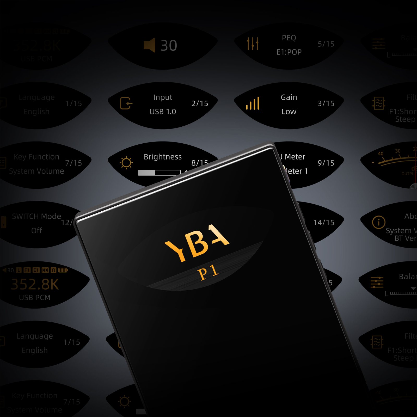 vibe p1 3 YBA VIBE P1 on-device settings screen